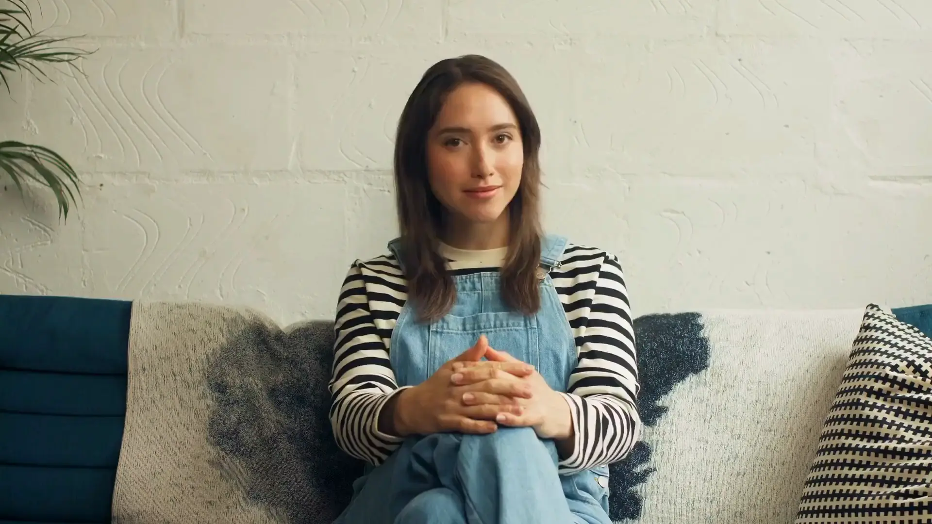 A person in a video call, illustrating remote collaboration.